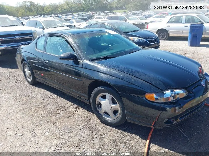 2002 Chevrolet Monte Carlo Ss VIN: 2G1WX15K429282683 Lot: 40458201