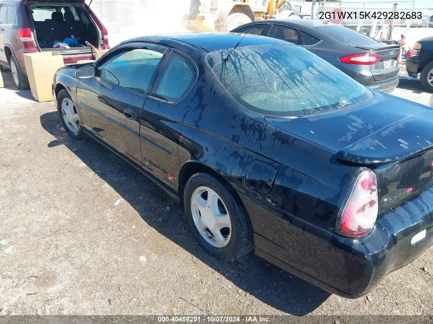 2002 Chevrolet Monte Carlo Ss VIN: 2G1WX15K429282683 Lot: 40458201