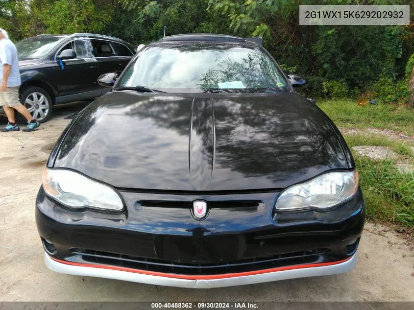 2002 Chevrolet Monte Carlo Ss VIN: 2G1WX15K629202932 Lot: 40488362