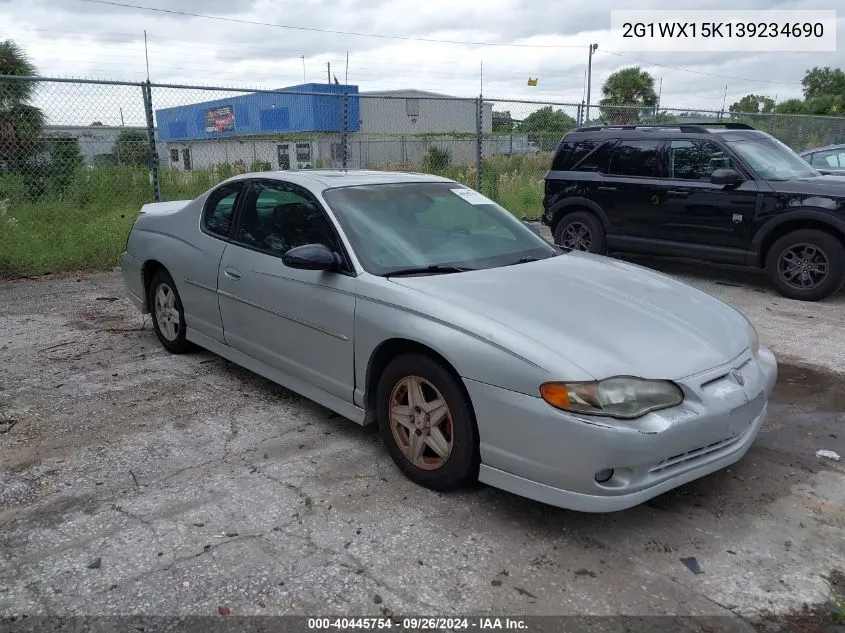 2003 Chevrolet Monte Carlo Ss VIN: 2G1WX15K139234690 Lot: 40445754