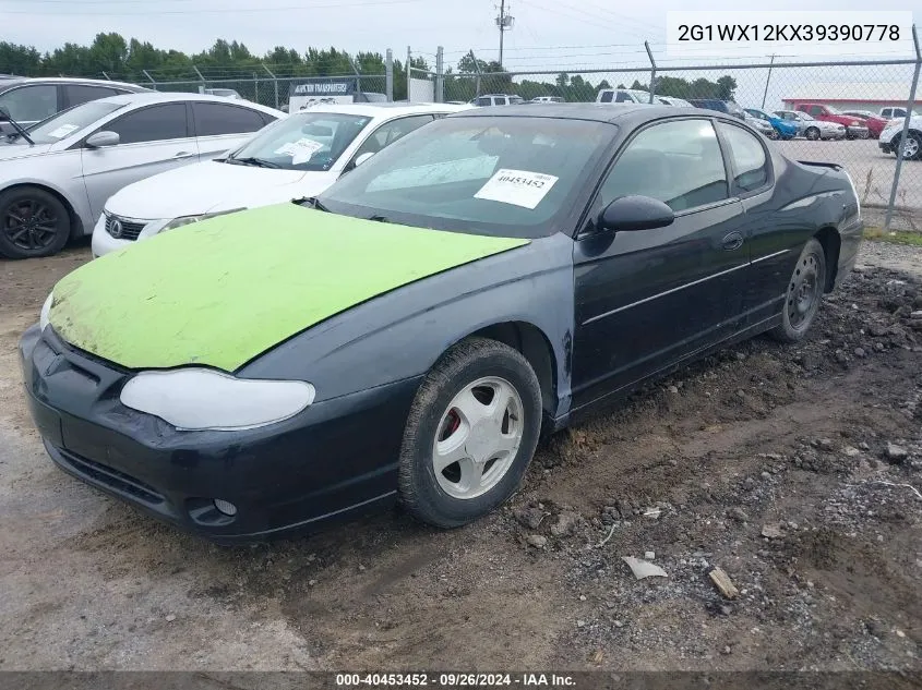 2003 Chevrolet Monte Carlo Ss VIN: 2G1WX12KX39390778 Lot: 40453452