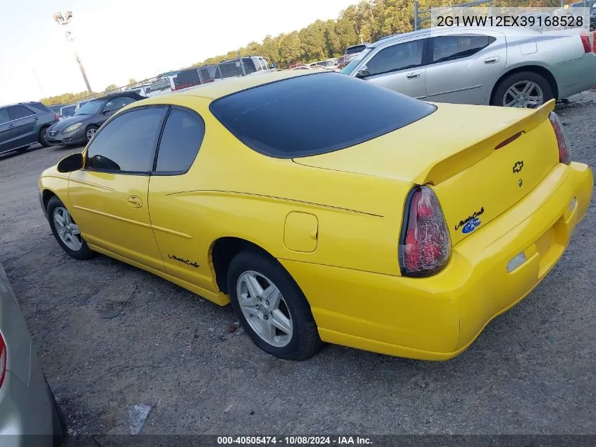 2003 Chevrolet Monte Carlo Ls VIN: 2G1WW12EX39168528 Lot: 40505474