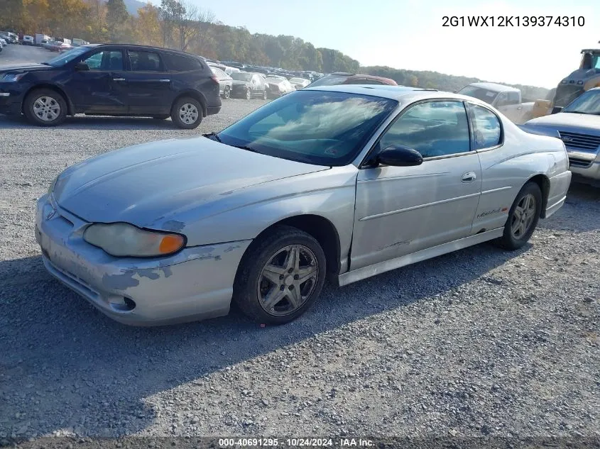 2003 Chevrolet Monte Carlo Ss VIN: 2G1WX12K139374310 Lot: 40691295