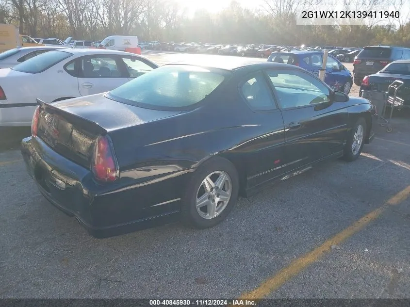 2G1WX12K139411940 2003 Chevrolet Monte Carlo Ss