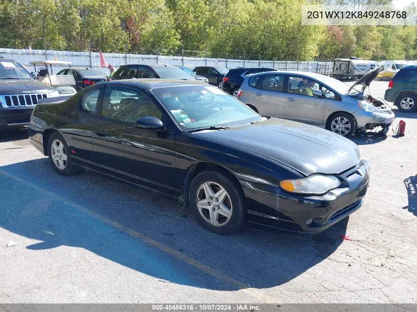 2004 Chevrolet Monte Carlo Ss VIN: 2G1WX12K849248768 Lot: 40486316