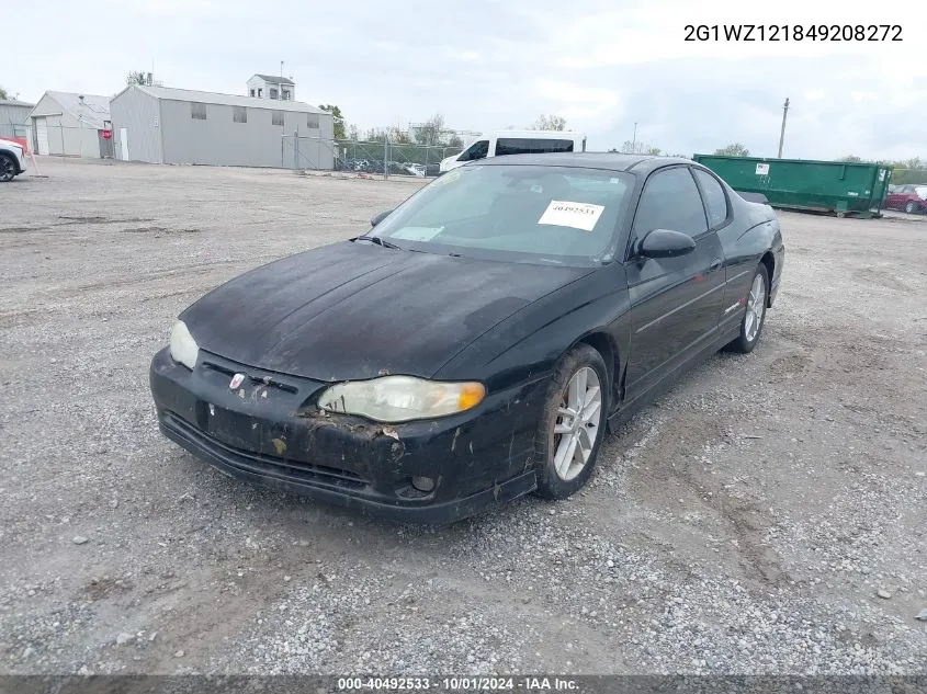 2004 Chevrolet Monte Carlo Supercharged Ss VIN: 2G1WZ121849208272 Lot: 40492533