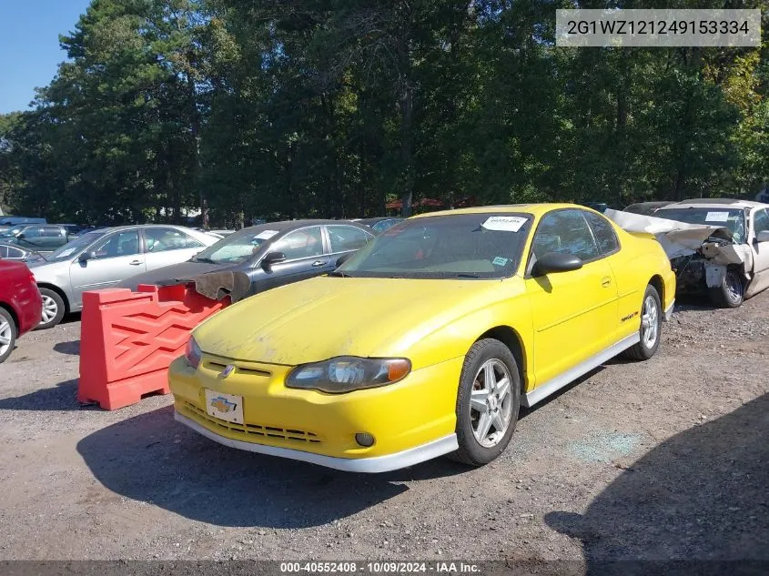 2004 Chevrolet Monte Carlo Supercharged Ss VIN: 2G1WZ121249153334 Lot: 40552408