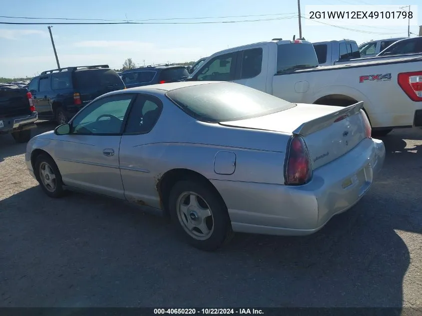 2004 Chevrolet Monte Carlo Ls VIN: 2G1WW12EX49101798 Lot: 40650220