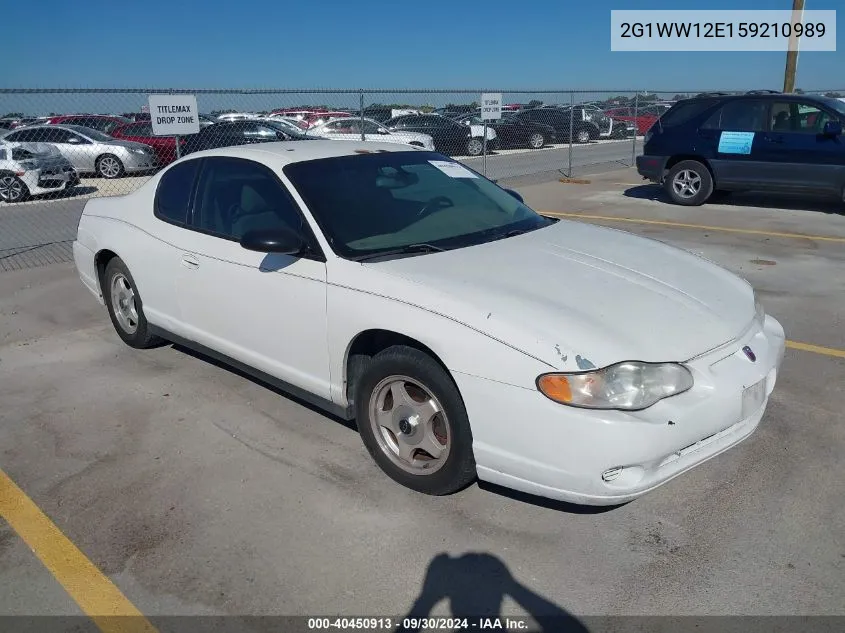 2005 Chevrolet Monte Carlo Ls VIN: 2G1WW12E159210989 Lot: 40450913