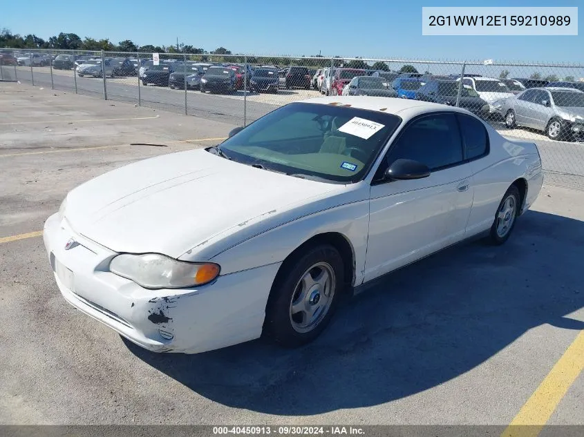 2005 Chevrolet Monte Carlo Ls VIN: 2G1WW12E159210989 Lot: 40450913