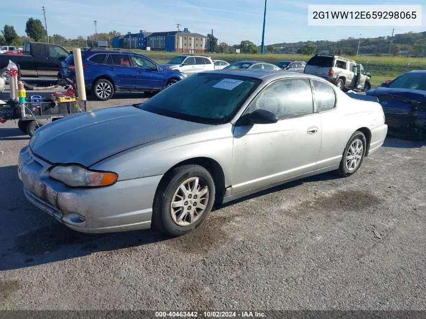 2005 Chevrolet Monte Carlo Ls VIN: 2G1WW12E659298065 Lot: 40463442