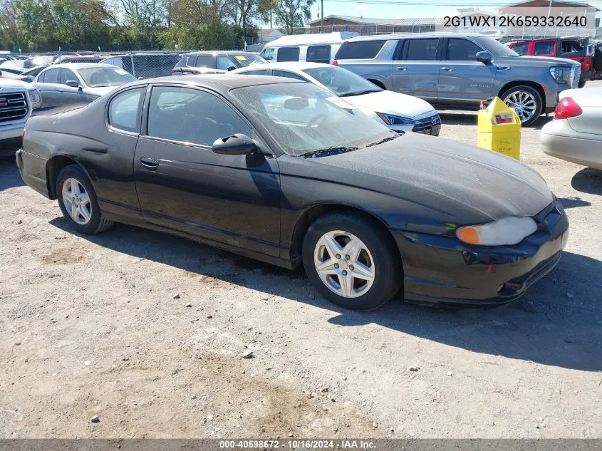 2005 Chevrolet Monte Carlo Lt VIN: 2G1WX12K659332640 Lot: 40598672