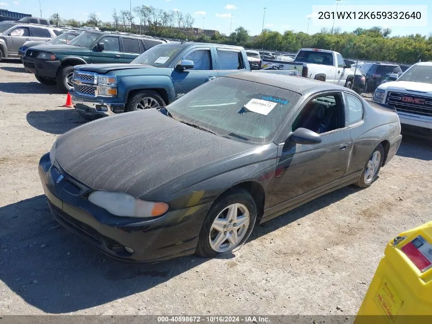 2005 Chevrolet Monte Carlo Lt VIN: 2G1WX12K659332640 Lot: 40598672