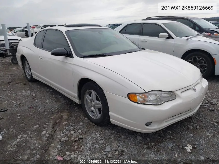 2005 Chevrolet Monte Carlo Lt VIN: 2G1WX12K859126669 Lot: 40840532