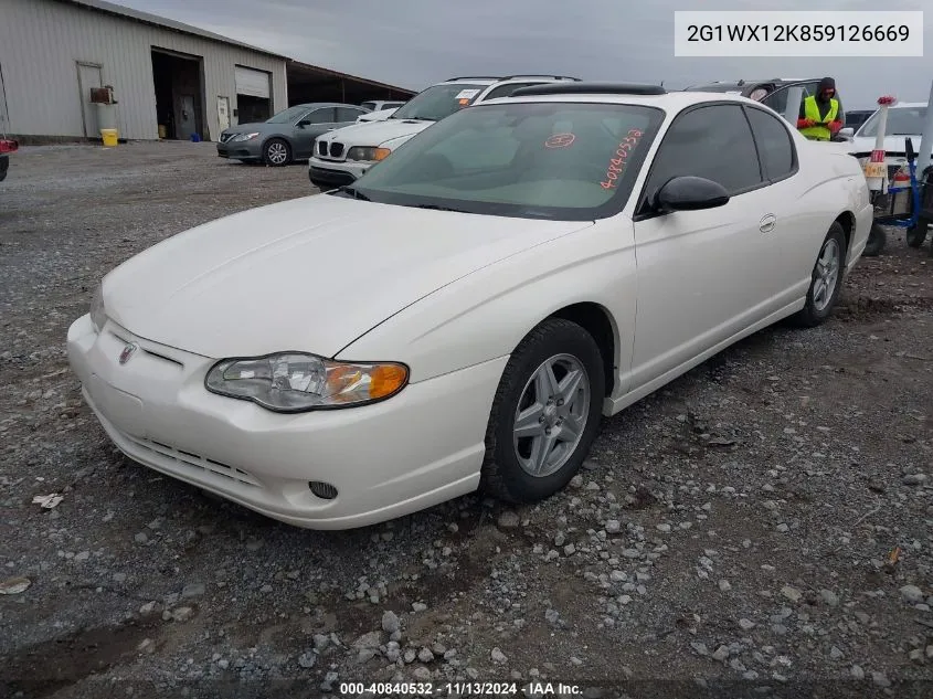 2005 Chevrolet Monte Carlo Lt VIN: 2G1WX12K859126669 Lot: 40840532