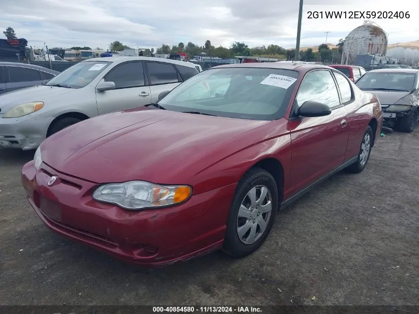 2005 Chevrolet Monte Carlo Ls VIN: 2G1WW12EX59202406 Lot: 40854580