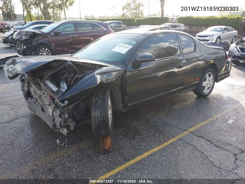 2005 Chevrolet Monte Carlo Supercharged Ss VIN: 2G1WZ151859230303 Lot: 40873297