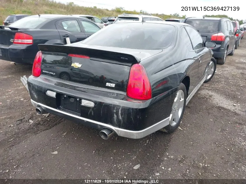 2006 Chevrolet Monte Carlo VIN: 2G1WL15C369427139 Lot: 12111829