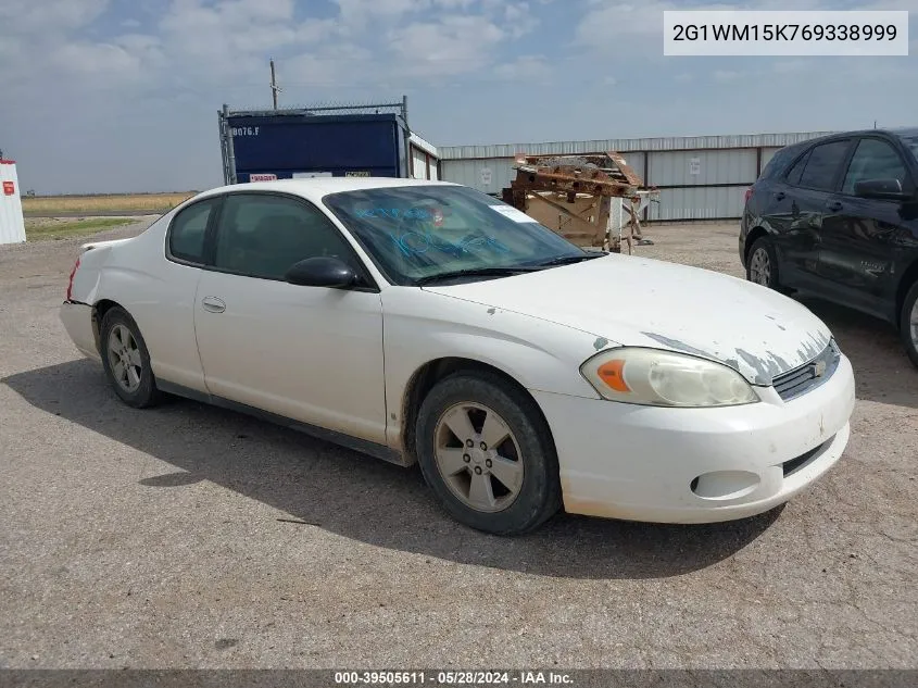 2G1WM15K769338999 2006 Chevrolet Monte Carlo Lt