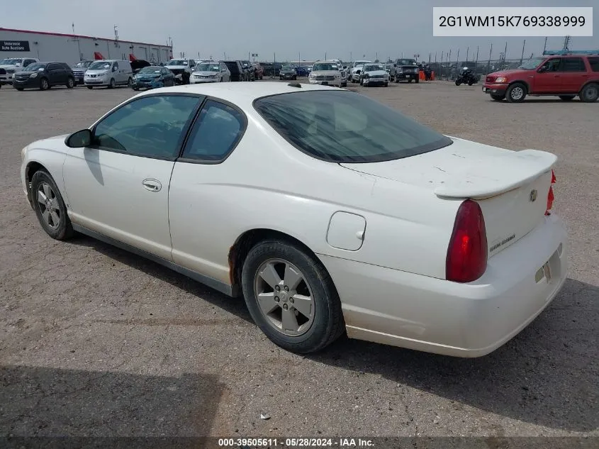 2G1WM15K769338999 2006 Chevrolet Monte Carlo Lt