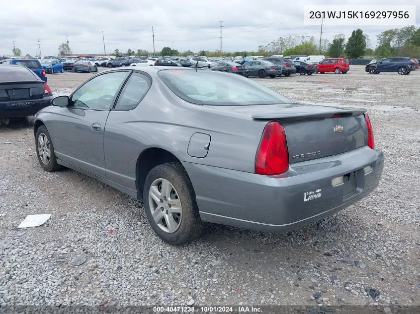 2006 Chevrolet Monte Carlo Ls VIN: 2G1WJ15K169297956 Lot: 40471238