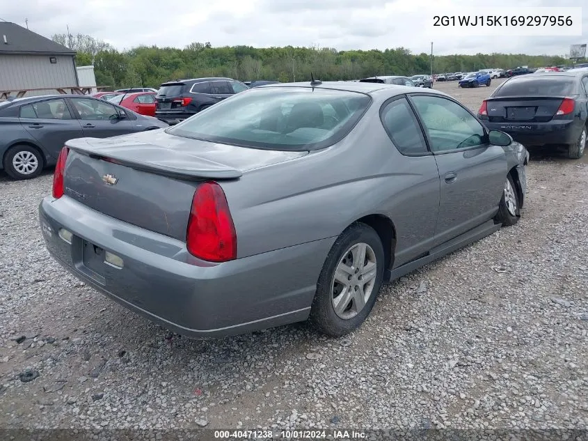 2006 Chevrolet Monte Carlo Ls VIN: 2G1WJ15K169297956 Lot: 40471238