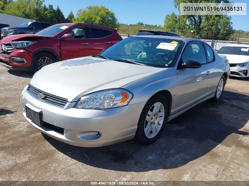 2006 Chevrolet Monte Carlo Ltz VIN: 2G1WN151969436131 Lot: 40471928