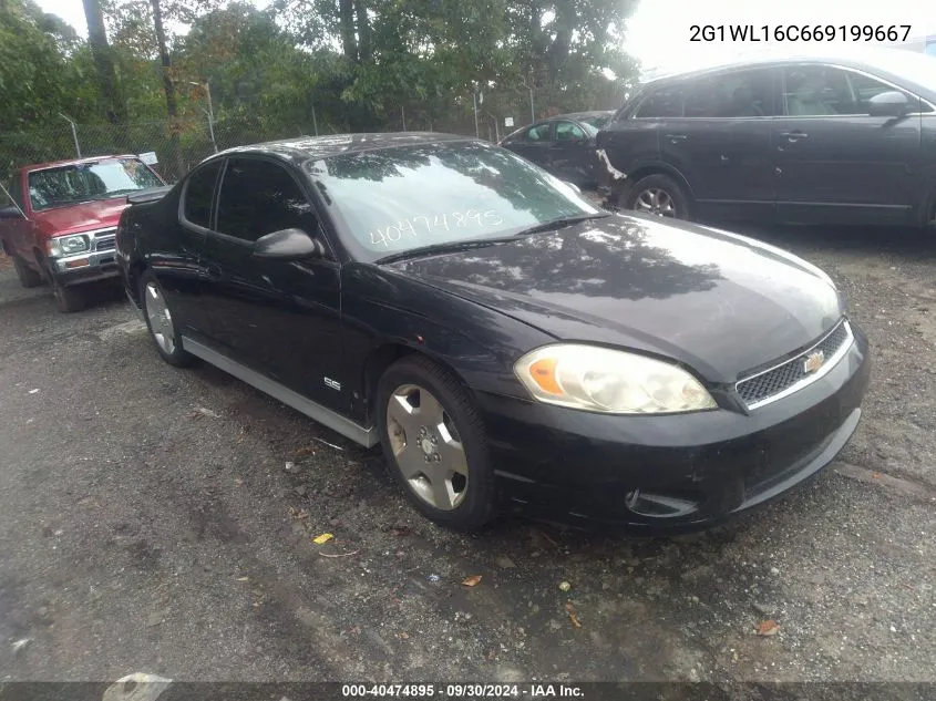 2006 Chevrolet Monte Carlo Ss VIN: 2G1WL16C669199667 Lot: 40474895