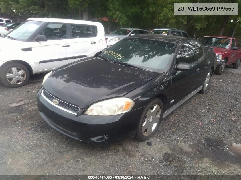 2006 Chevrolet Monte Carlo Ss VIN: 2G1WL16C669199667 Lot: 40474895