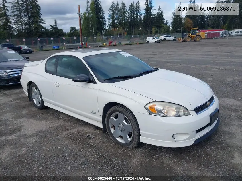 2006 Chevrolet Monte Carlo Ss VIN: 2G1WL16C069235370 Lot: 40625448