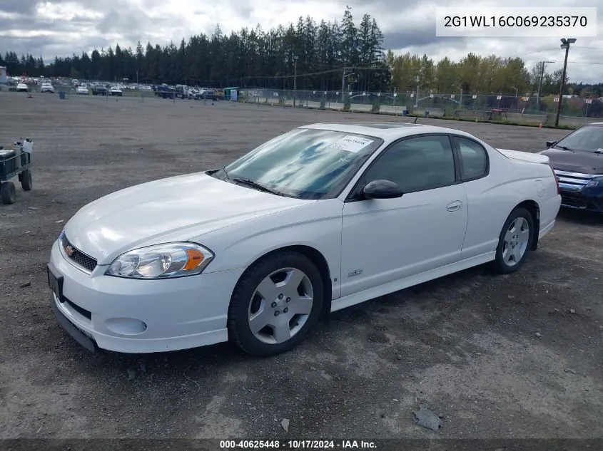 2006 Chevrolet Monte Carlo Ss VIN: 2G1WL16C069235370 Lot: 40625448