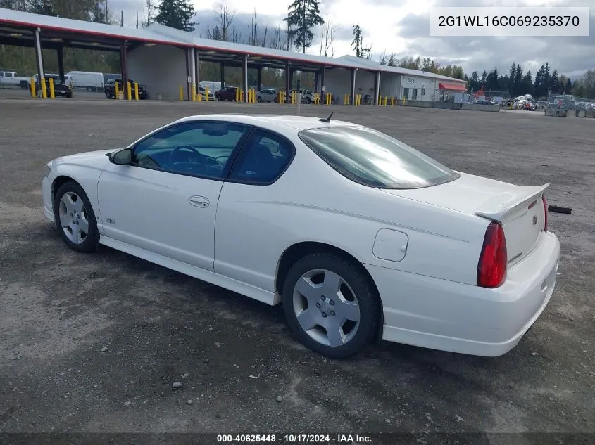 2006 Chevrolet Monte Carlo Ss VIN: 2G1WL16C069235370 Lot: 40625448