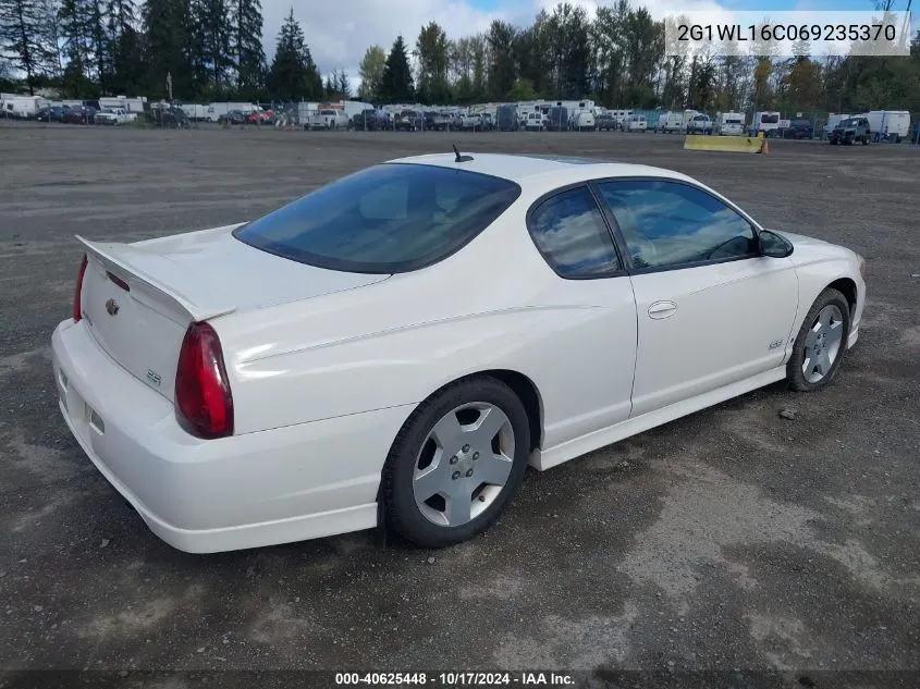 2006 Chevrolet Monte Carlo Ss VIN: 2G1WL16C069235370 Lot: 40625448