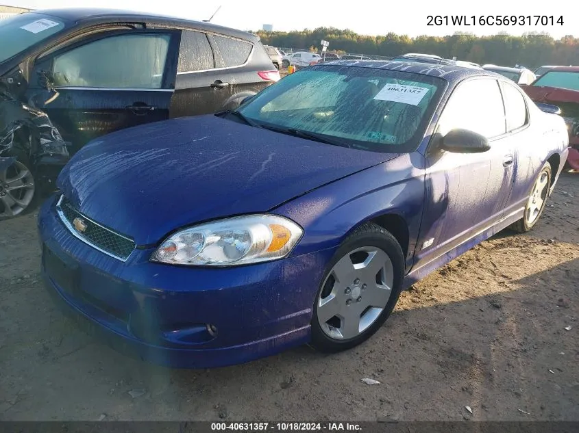 2006 Chevrolet Monte Carlo Ss VIN: 2G1WL16C569317014 Lot: 40631357