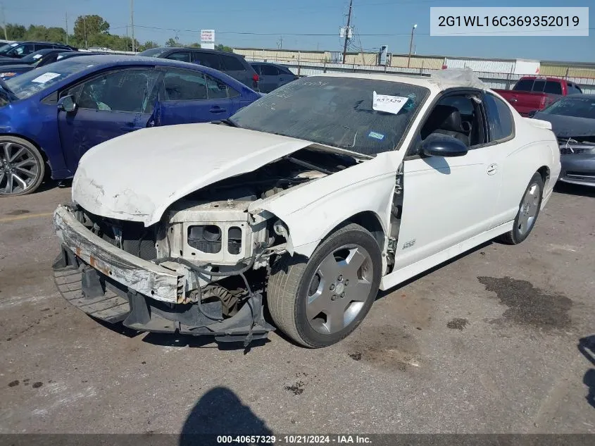 2006 Chevrolet Monte Carlo Ss VIN: 2G1WL16C369352019 Lot: 40657329