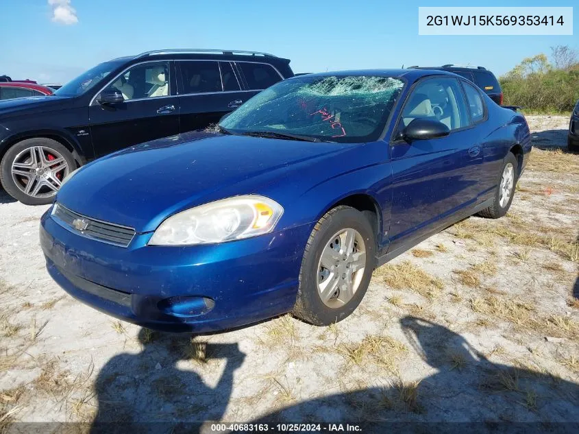 2006 Chevrolet Monte Carlo Ls VIN: 2G1WJ15K569353414 Lot: 40683163