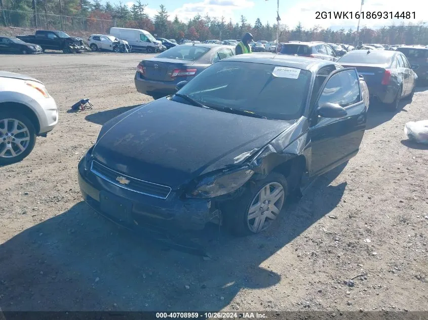 2006 Chevrolet Monte Carlo Lt VIN: 2G1WK161869314481 Lot: 40708959