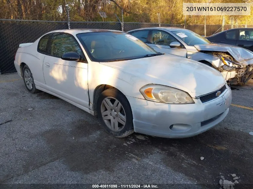 2006 Chevrolet Monte Carlo Ltz VIN: 2G1WN161069227570 Lot: 40811098