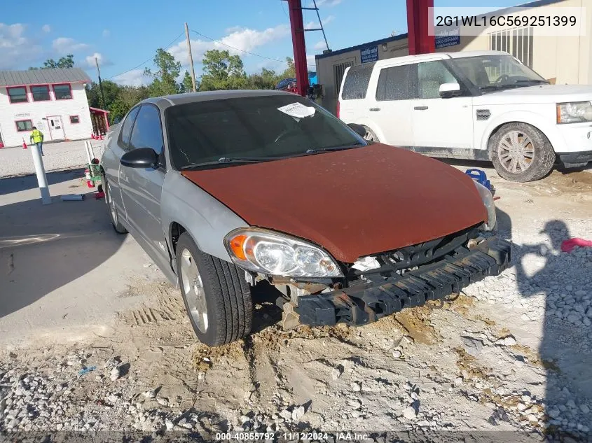 2006 Chevrolet Monte Carlo Ss VIN: 2G1WL16C569251399 Lot: 40855792