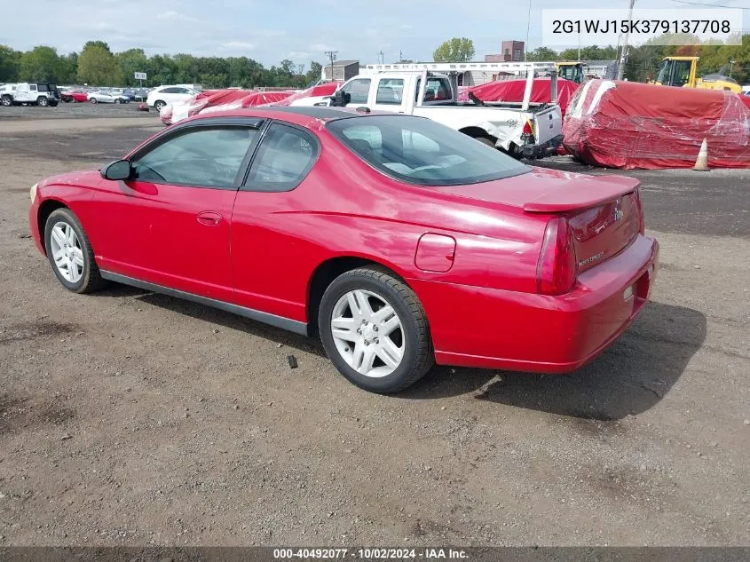 2007 Chevrolet Monte Carlo Ls VIN: 2G1WJ15K379137708 Lot: 40492077