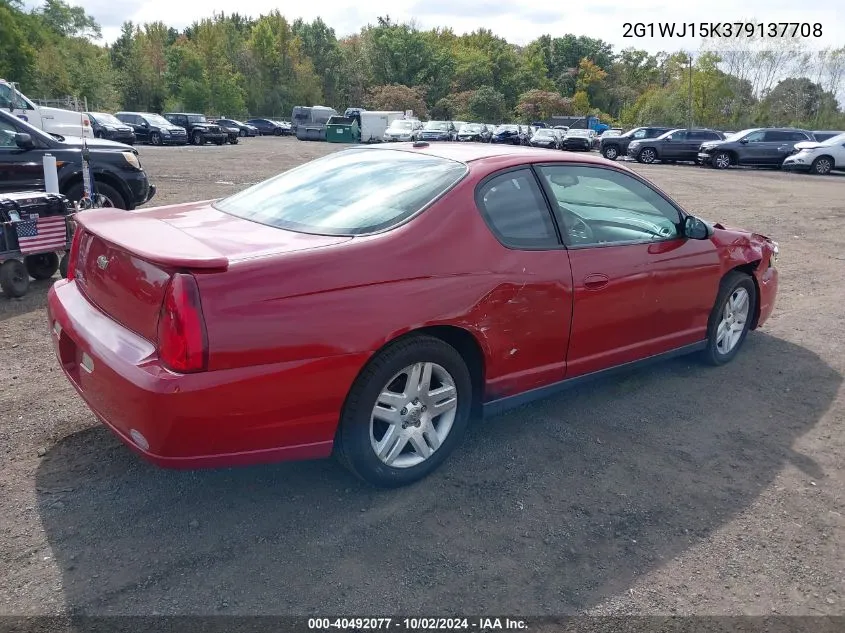 2007 Chevrolet Monte Carlo Ls VIN: 2G1WJ15K379137708 Lot: 40492077