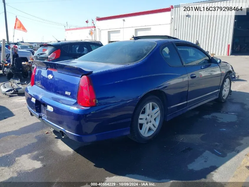 2007 Chevrolet Monte Carlo Ss VIN: 2G1WL16C379298464 Lot: 40554229