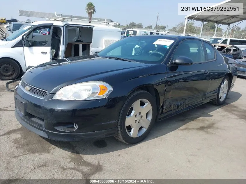 2007 Chevrolet Monte Carlo Ss VIN: 2G1WL16C379232951 Lot: 40608006