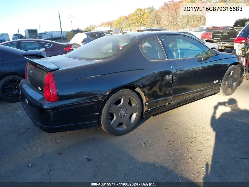 2007 Chevrolet Monte Carlo Ss VIN: 2G1WL16C879316683 Lot: 40815577