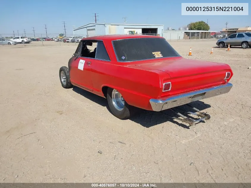 1965 Chevrolet Nova VIN: 0000125315N221004 Lot: 40576057