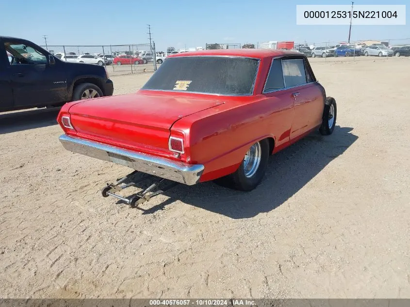 1965 Chevrolet Nova VIN: 0000125315N221004 Lot: 40576057