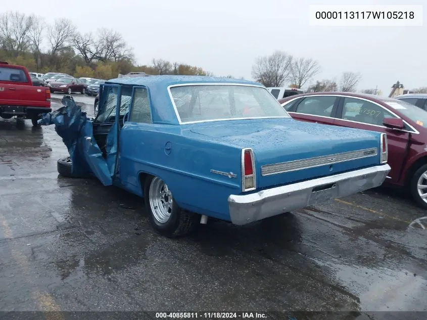 1967 Chevrolet Nova VIN: 0000113117W105218 Lot: 40855811