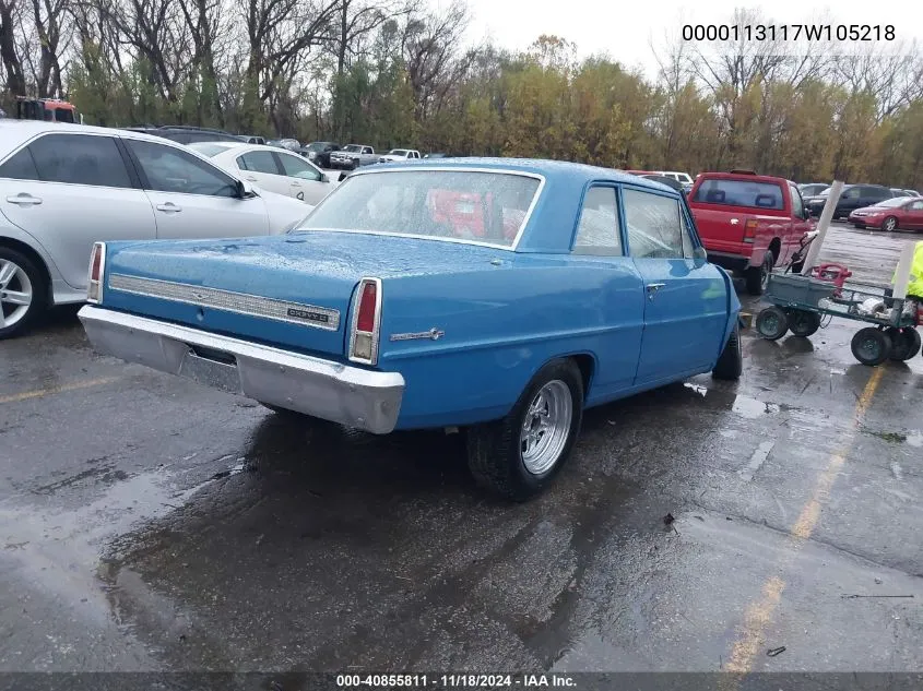 1967 Chevrolet Nova VIN: 0000113117W105218 Lot: 40855811