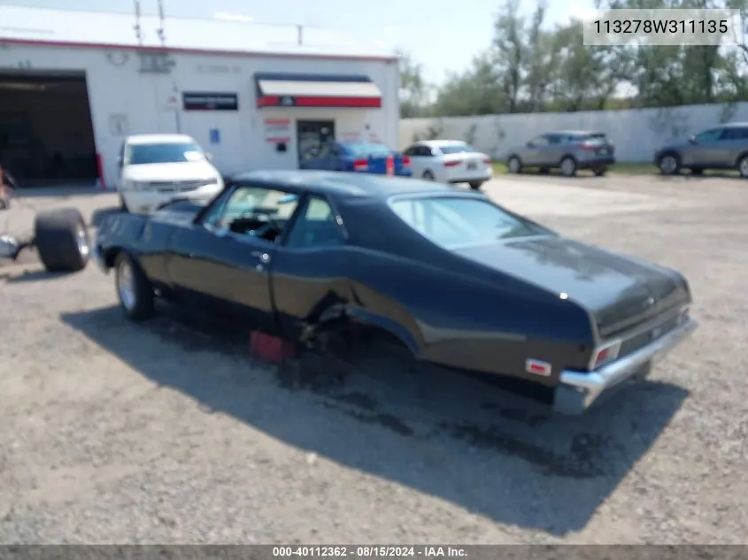 1968 Chevrolet Nova VIN: 113278W311135 Lot: 40112362