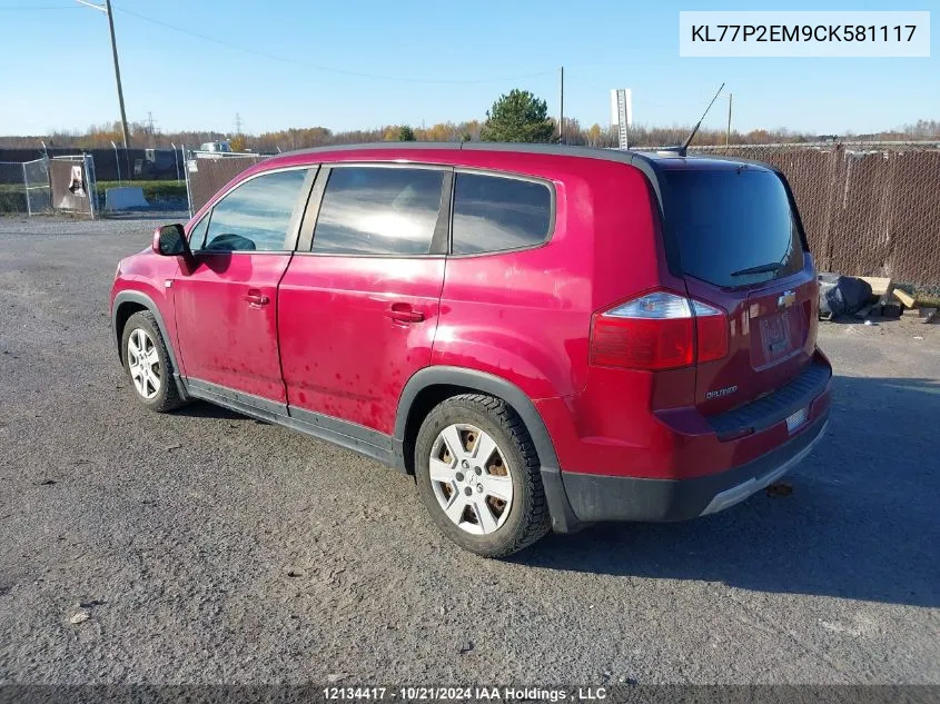 KL77P2EM9CK581117 2012 Chevrolet Orlando